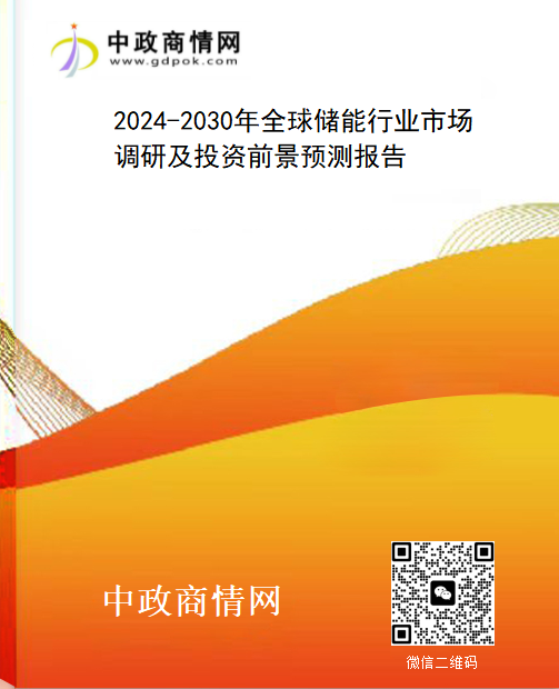 <strong>2024-2030年全球储能行业市场调研及投资前景预测报告</strong>