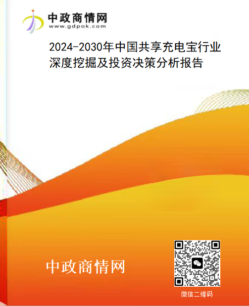 2024-2030年中国共享充电宝行业深度挖掘及投资决策分析