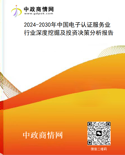 2024-2030年中国电子认证服务业行业深度挖掘及投资决策分析报告